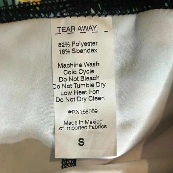 Etrenspire Black Hawaiian Floral Leggings Small - Picture 2 of 6